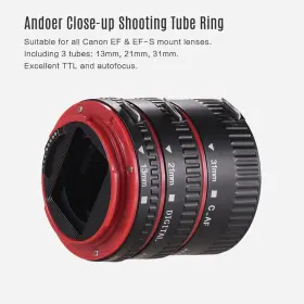 Andoer Imm9270570154732rn Auto Focus Macro Lens Extension Tube Close Up Ring For Canon Eos Ef Ef-s S5h6