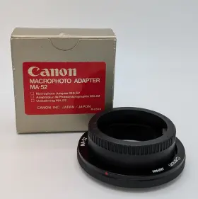 Canon 082966420214 Vintage Macrophoto Adapter Ma-52 In Original Box