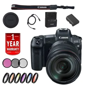 Canon 635492808430 Eos R Mirrorless Digital Camera Intl Model With 24-105 Lens Base Bun