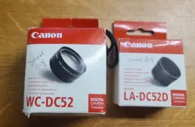 Canon 6866a001 Aa Wc-dc52 52mm 0.7x Wide-angle Converter Lens And La-dc52d Adapter