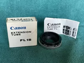 Canon Fl-15mm Rare Extension Tube Fl 15mm In Box With Instructions