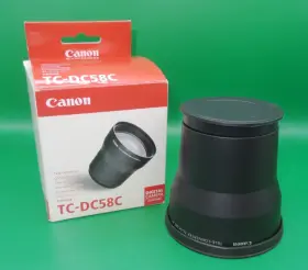 Canon Tc-dc58c Perfect 2x Tele Converter Lens For A650 Is G7 G9 With Box 1594b001