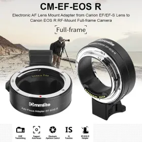 Commlite 793811897838 Exif Auto Focus Lens Adapter For Canon Ef Ef-s Mount To Eos R Rf Camera