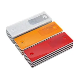 Demy Dmytr0007d 6 Inch Rectangular Stick-on/screw Mount Reflectors /white Yellow Red Kit 5