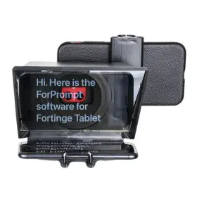 Fortinge Mi-03 Mobile Teleprompter With 6 Lens Adapter Rings For Dslr And Smartphones