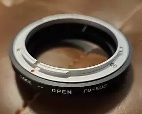Fotasy Lmm39 Canon Fd Lens To Eos Ef Camera Adapter. Infinity Focus Campat With