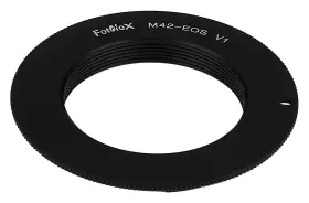 Fotodiox 07lam42eosb Lens Mount Adapter - Compatible With Black M42 42mm X1 Thread To
