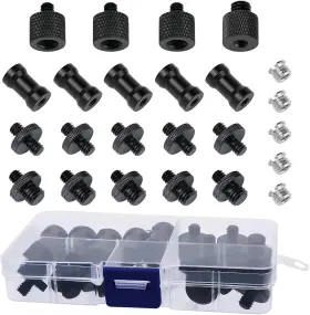 Frgyee 726084730847 24 Pcs Camera Screw Adapter Set - 1/4 To 3/8 Tripod Mount Converter For