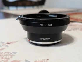 K&f Concept Kf06.063 K&f Adapter For Pentax 67 Mount Lens To Canon Eos Ef Cameras