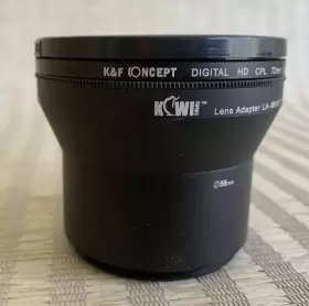 Kiwi Fotos La-67l110 Lens Adapter La-58hx17 Black 58mm With K&f Concept 72mm Hd Cpl Optics
