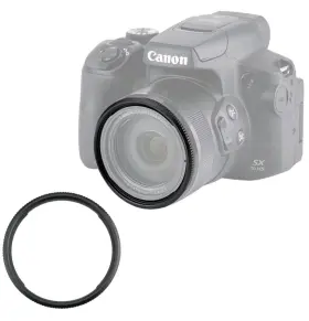 Kiwifotos La-58sx50 58mm Metal Lens Filter Adapter Ring For Canon Powershot Sx70 Hs Sx60 Sx540