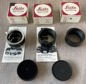 Leitz 14158-1 Wetzlar Adaptor Extension Tube Set 14158-1&2 And 14135 In Boxes Leica Used Leitz 14158-1 Wetzlar Adaptor Extension Tube Set 14158-1&2 And 14135 In Boxes Leica Used