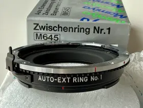 Mamiya 304061 Auto Extension Ring No. 1 Minty For M645 Cameras Ext Tube