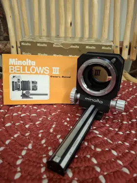 Minolta 8327 Bellows Iii Sr Cameras With Box And User Manual #8327