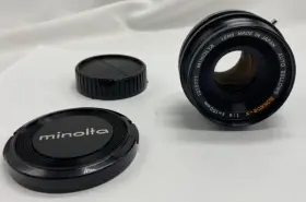 Minolta F 100mm Auto Bellows Lens Sr Mount Rokkor-x 1 4 F 100mm With Both Caps