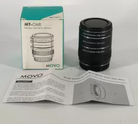 Movo Mt-o68 3-piece Af Chrome Macro Extension Tube Set For Olympus E-volt