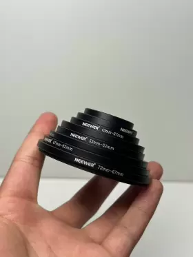 Neewer 10093012 8pcs Step-up Lens Filter Adapter Rings Set