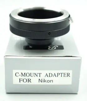 Nikon 636980401218 Bower C-mount Adapter For F Lenses Nib #979 Nikon 636980401218 Bower C-mount Adapter For F Lenses Nib #979