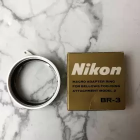 Nikon Br-3 Macro Adapter Ring For Bellows Focusing Attachment Model 2 Oem
