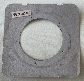 Plaubel 5/344 Peco Lens Board Plate Panel Sg With Large 94mm Hole 166x166mm