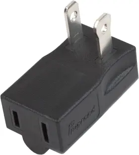 Plugrand Pa-0505 Polarized 2-prong L Type Adapter Vertical Right Angled Down Angle Ac