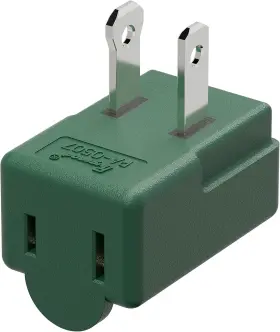 Plugrand Pa-0507g Right Angle Adapter 2-prong 90 Degree Upward Angled Ac Polarized 2-pron