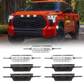 R&f Auto 17041318w Led Grille Side Marker Lights Compatible With 2022 2023 2024 2025 T0yota Tund