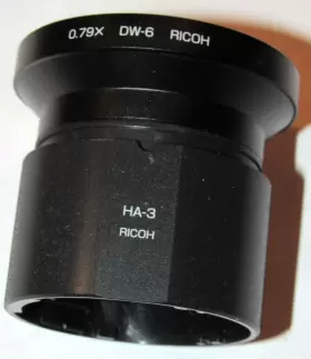 Ricoh Dw-6 0.79x Wide-angle Conversion Lens With Ha-3 Adapter