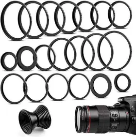 Sedremm 616430490535 20 Pieces Metal Step-up Adapter Rings And Step Down Kit Lens Filter Stepp