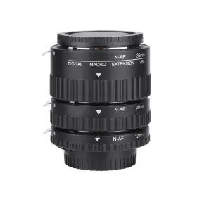 Serounder 735752510568 N-af Auto Focusing Close-up Macro Extension Lens Tube Adapter Rings Set 12mm