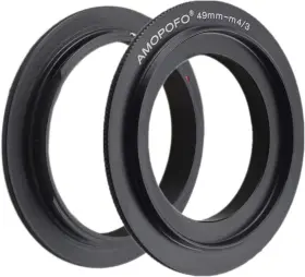 Sheyou 744759291622 49mm Filter Thread Macro Reverse Mount Adapter Ring For M4/3 Camera Lumix Gx7 G