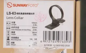 Sunwayfoto Ls-63 Metal Lens Collar Ring Support Arca Swiss Plate Mount