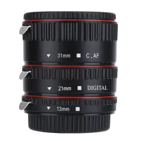 Tosuny 750086391270 Auto Focus Macro Extension Tube Set Metal Focusing Lens