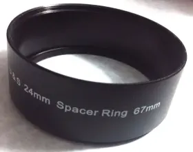 U&s 67-ss 67mm Spacer Metal Adapter Ring For Lens Filter Tube Hood Add Space 67 Mm L 24mm