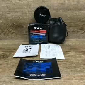 Vivitar 019643474000 2x Teleconverter Auto Focus Multicoated 4-element M/af Pre-owned