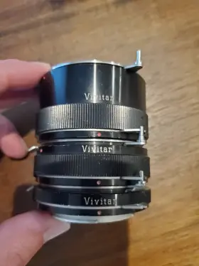 Vivitar Aet-3 Extension Tubes Set For 36mm 20mm 12mm Lens Front Compatible Model Vivitar Aet-3 Extension Tubes Set For 36mm 20mm 12mm Lens Front Compatible Model