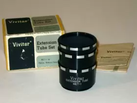 Vivitar Met-1 Vintage Extension Tube Set For Pentax Mamiya/sekor In Original Box