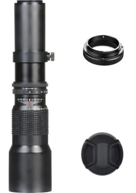 Vivitar V500precan-noc 500mm F/8 Universal Telephoto Lens And T-mount For Canon Ef/ Ef-s