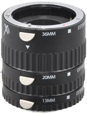 Xit 818795011183 Xtets Auto Focus Macro Extension Tube Set For Sony Slr Cameras Black